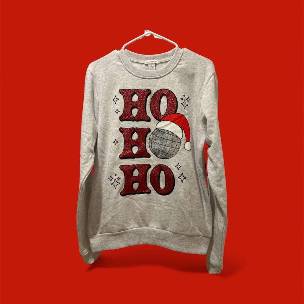Glittery Red 'Ho Ho Ho' Sweatshirt